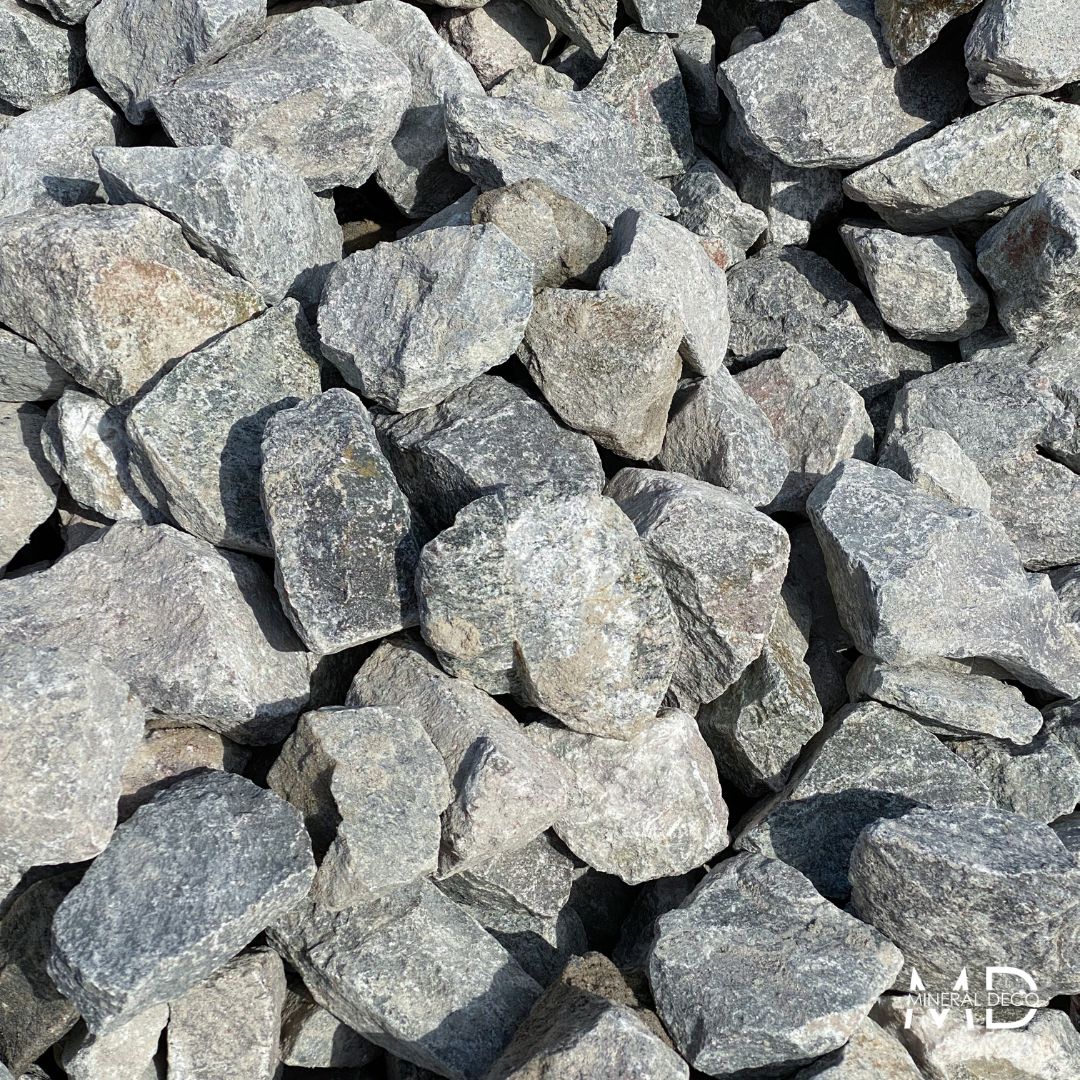 Bloc granit gris 50/80 - Pierre à gabion / paillage minéral - BLOC EBENE 50/80_0