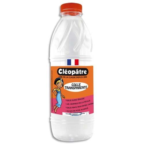 Cleopatre colle synthétique transparente / flacon de colle transparente 1 litre_0