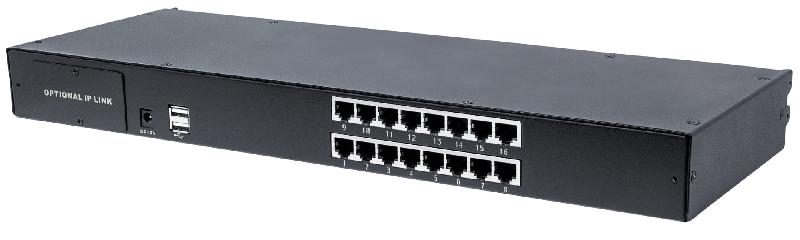 Commutateur KVM modulaire CAT5 VGA 16 ports - Seize dongles USB/VGA inclus - Bravour®_0
