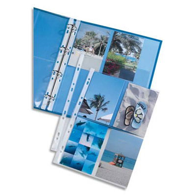 POCHETTES PERFOREES ELBA POUR 8 PHOTOS 10X15 CM - POLYPROPYLENE 9/100E -  FOND TRANSPARENT - SACHET DE 10 Comparer les prix de POCHETTES PERFOREES  ELBA POUR 8 PHOTOS 10X15 CM - POLYPROPYLENE