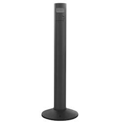 Stil Casa cendrier colonne, aluminium peint, Ø 35 x h. 105 cm, base en plastique noir, contenant interne, fermeture avec serrure, noir. - noir inox 7_0