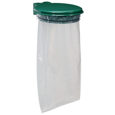 Support sac poubelle mural Rossignol vert avec couvercle 110 L_0