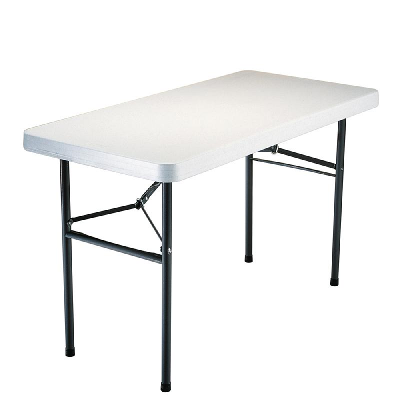 Table pliante rectangulaire (beige) 122cm / 4 personnes_0