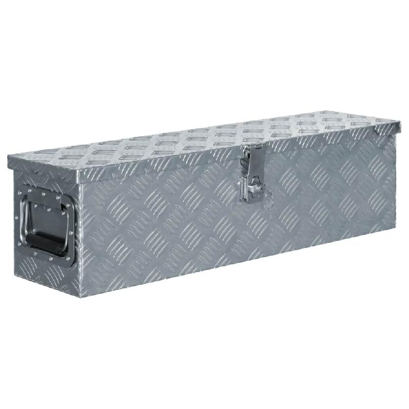 Vidaxl boîte en aluminium 80,5 x 22 x 22 cm argenté 142937_0