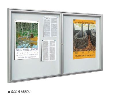 Vitrine d'intérieur robuste et peu encombrante - Épaisseur 30mm - Idéale pour lieux publics - RÉFÉRENCE_0