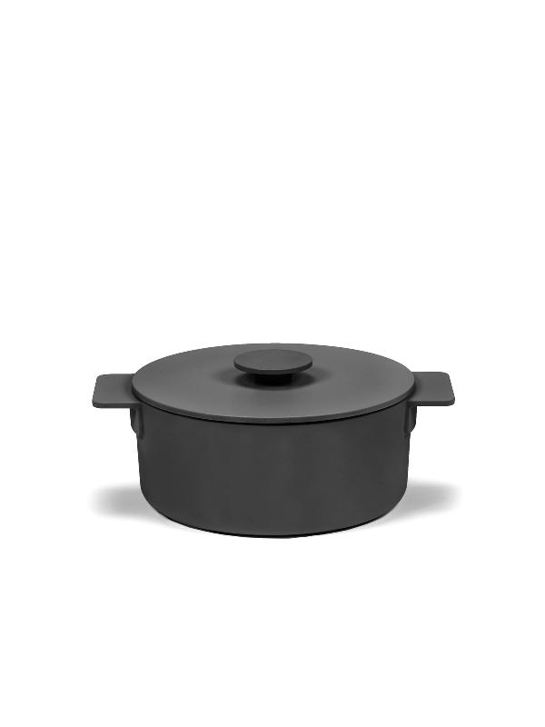 COCOTTE AVEC COUVERCLE FONTE D'ACIER SANS REVÊTEMENT AVEC COUVERCLE Ø 23 CM 12 CM 300 CL SURFACE SERAX