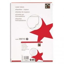 5 ETOILES BOÎTE DE 1600 ÉTIQUETTES COPIEUR 105X37MM BLANC