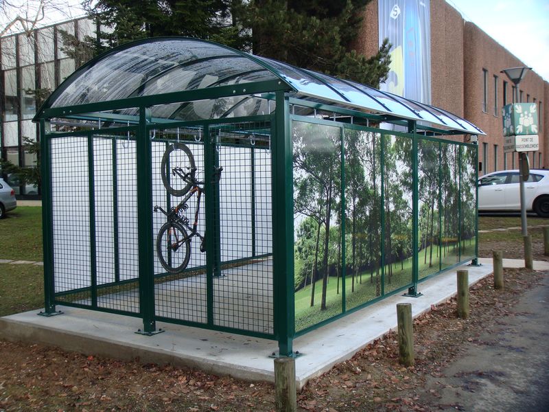 Abri vélo fermé PERGOLA - structure en acier - pour 9 vélos_1