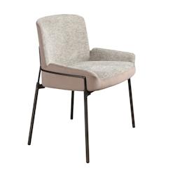AC ANGEL CERDA Angel Cerdá Chaise en tissu gris et velours marron 4171C 58 x 54 x 76 - gris textile 8435631039655_0
