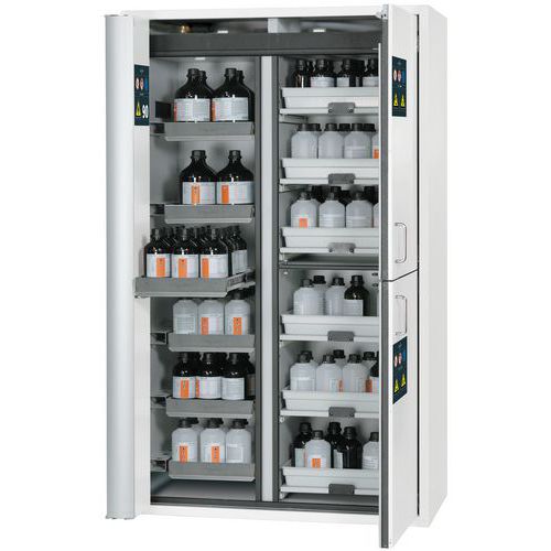 ARMOIRE VOL.2-90 K90.196.120.MF.FWAC BLANC-6 TIROIRS INOX - ASECOS