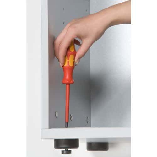 ARMOIRE PORTES COULISSANTES - CHROMÉES-3-GRAPHITE-ÉRABLE - HAMMERBACHER