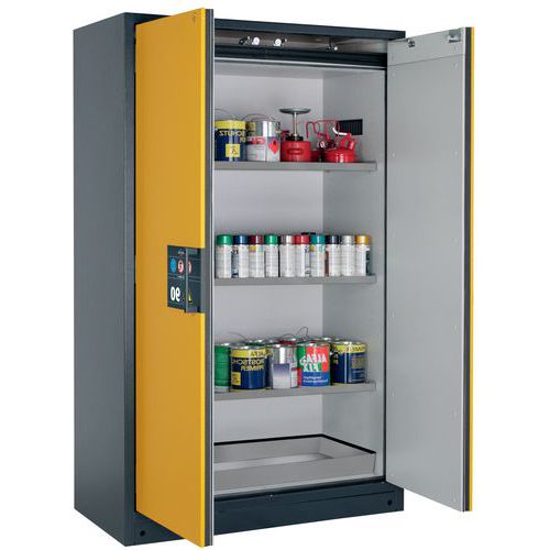 ARMOIRE Q-CLASSIC-90 Q90.195.120 GRIS/JAUNE-3 ÉTAGÈRE 1 BAC