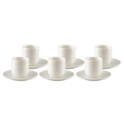 Aulica Tasses Cafe 90Ml Plumetis Dore - Lot De 6 - céramique 874001_0