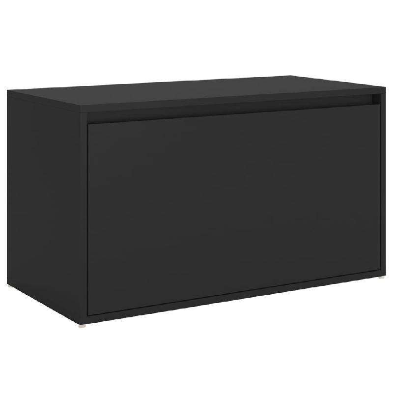 Banc banquette d'entrée - 80 x 40 x 45 cm - Noir - Aggloméré - Réf. 02_0010999_0