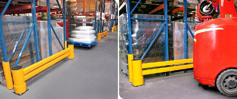 Barrière rack end barrier - simple et double rail - protection flexible et résistante pour zones à haut rendement_0