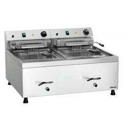 Bartscher Friteuse inox électrique double 2 x 12 Litres PRO, 18 000 W, 400 V - TRI - 162651_0