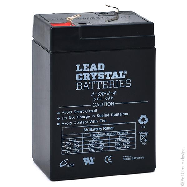 BATTERIE LEAD CRYSTAL 3-CNFJ-4 6V 4AH F4.8_0