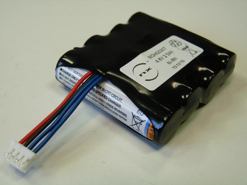 Batterie industrielle Nimh 4x AA 4S1P ST1 - 4.8V 2500mAh JST - Marque NX_0