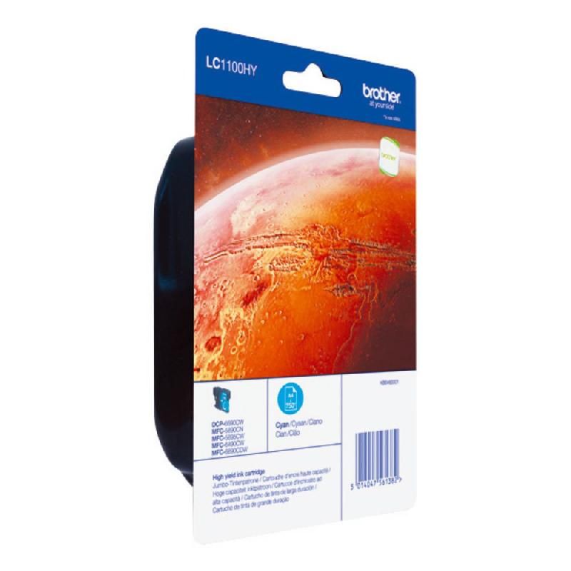 BROTHER CARTOUCHE D'ENCRE LC1100HY C (LC-1100HYC) - COULEUR: CYAN