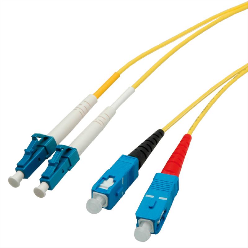 Câble Patch FO duplex Singlemode E9/125 µm LC/SC, jaune, 5 m_0