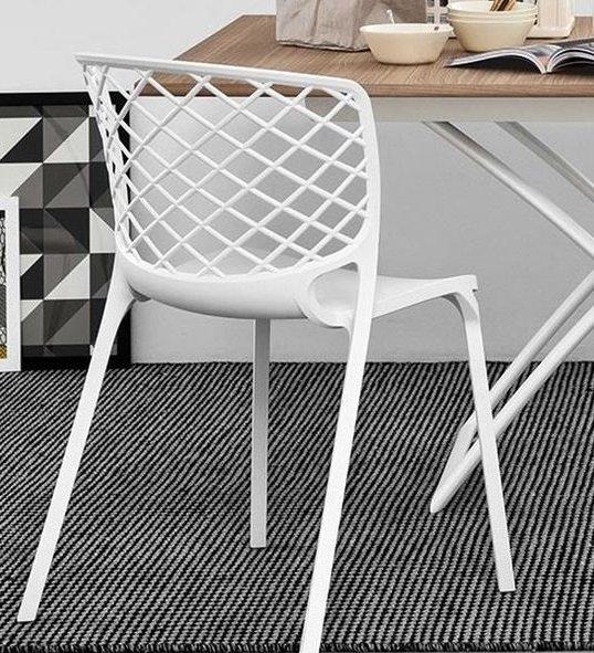 LOT DE 2 CHAISES EMPILABLE GAMERA  BLANCHE_0