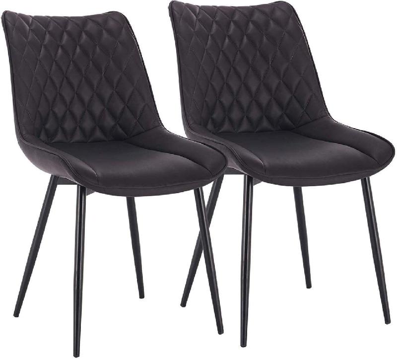 CHAISES DE CUISINE 2 PIÈCES SYNTHÉTIQUE ANTHRACITE 19_0000526_0