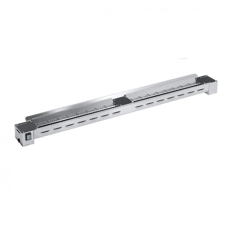 Chauffe-plats professionnel 1200mm EC-1230 pour étagères de table, structure en acier inoxydable AISI 304, puissance 1000W, alimentation 230V | Samm_0