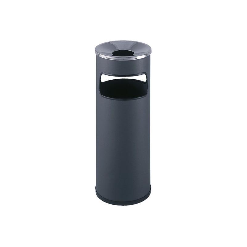 Corbeille-cendrier trémie - réf : 208040 - métal, cendrier étouffoir 2L, Ø 250 x Ht 650 mm_0