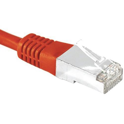 CORDON RJ45 CATÉGORIE 6A S/FTP ROUGE - 10 M - DEXLAN
