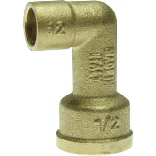 COUDE À SOUDER FEMELLE À VISSER LONG - DIAMÈTRE 12 - FILETAGE 15/21 ANQUIER