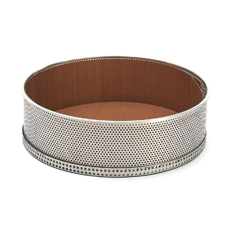 De buyer - moule rond inox perfore fond demontable ø24x6.5 - inox 10-321324_0