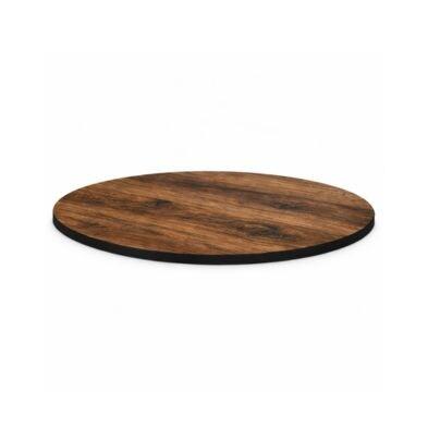 Emh Plateau de table bistrot professionnel rond Ø60 cm – compact finition noyer – usage chr intérieur/extérieur - PLATCOMPD60NOYER_0