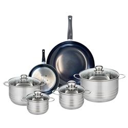 Ensemble de 2 Poêles de cuisson 20 et 32 cm et 4 faitouts 14, 16, 20 et 24 cm Elo Prima Brillant - aluminium 3176239973082_0