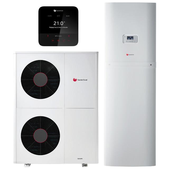 Ensemble Pompe à chaleur Air / Eau Monobloc GeniaAir Max 12 Triphasé et GeniaSet Max + MiPro Sense radio - Saunier Duval - SAUAIRMAX12CST_0