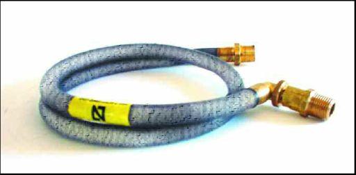 Ensemble tube/raccord pour gaz - 100 cm - connexion rapide - norme UNE 60715 et BS 669 - Code 1001541_0