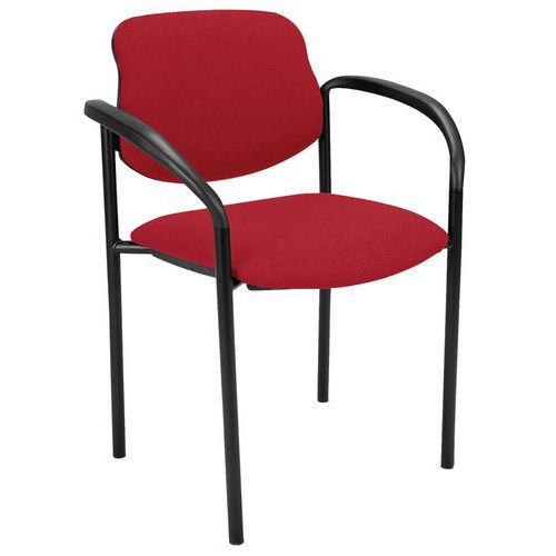 FAUTEUIL 4 PIEDS ÉPOXY ROUGE TISSU NON FEU LABEL GS - NOWY STYL