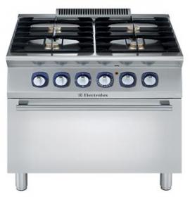 Fourneau 4 feux vifs sur four électrique statique GN2/1 - Acier inoxydable AISI 304 - 371003_0