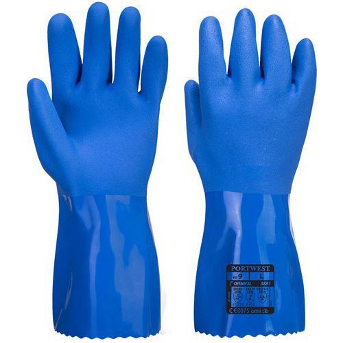 GANTS DE MANUTENTION DE PROTECTION CHIMIQUE PVC ULTRA A881 10 - PORTWEST
