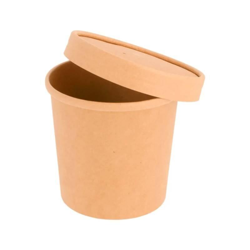 García de Pou Pot à soupe kraft avec son couvercle 360ml X250 - GARCIA DE POU - marron 8420499212593_0