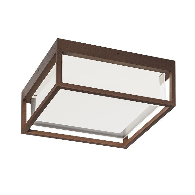 Gea Luce Ges2092 Plafonnier Led 20W En Aluminium Finition Marron Cct 3000K/4000K/5000K Ip65 - Plafonnier Extérieur Diffus - Gealuce - marron GES2092_0