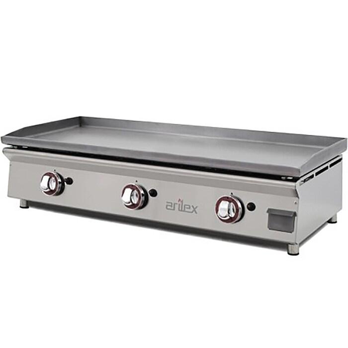 Gril à gaz 1 mètre de large, 45 cm de profondeur, 3 brûleurs, acier laminé, Arilex - 100PGLN_0