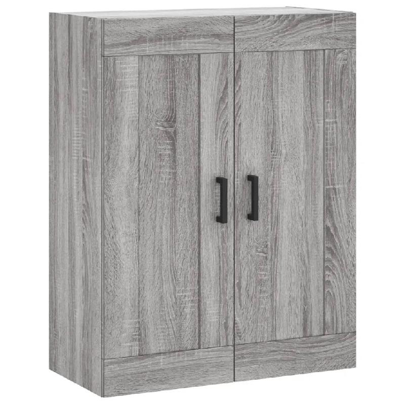 Helloshop26 - Armoire murale design moderne espace de rangement 69,5 x 34 x 90 cm en bois d'ingénierie gris 02_0048917 - gris Bois massif 30002355546_0