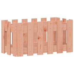 Helloshop26 - Jardinière bac lit surélevé plantes fleurs terrasse jardin avec design de clôture 60 x 30 x 30 cm douglas massif 02_0038101 - 300021_0