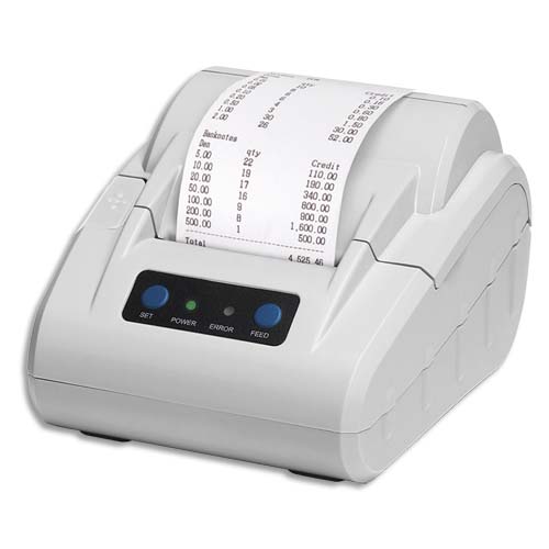 IMPRIMANTE THERMIQUE POUR COMPTEUSE BILLETS ET PIÈCES, VITESSE: 50MM/S 18,2 X 90 X 11 CM BLANCHE