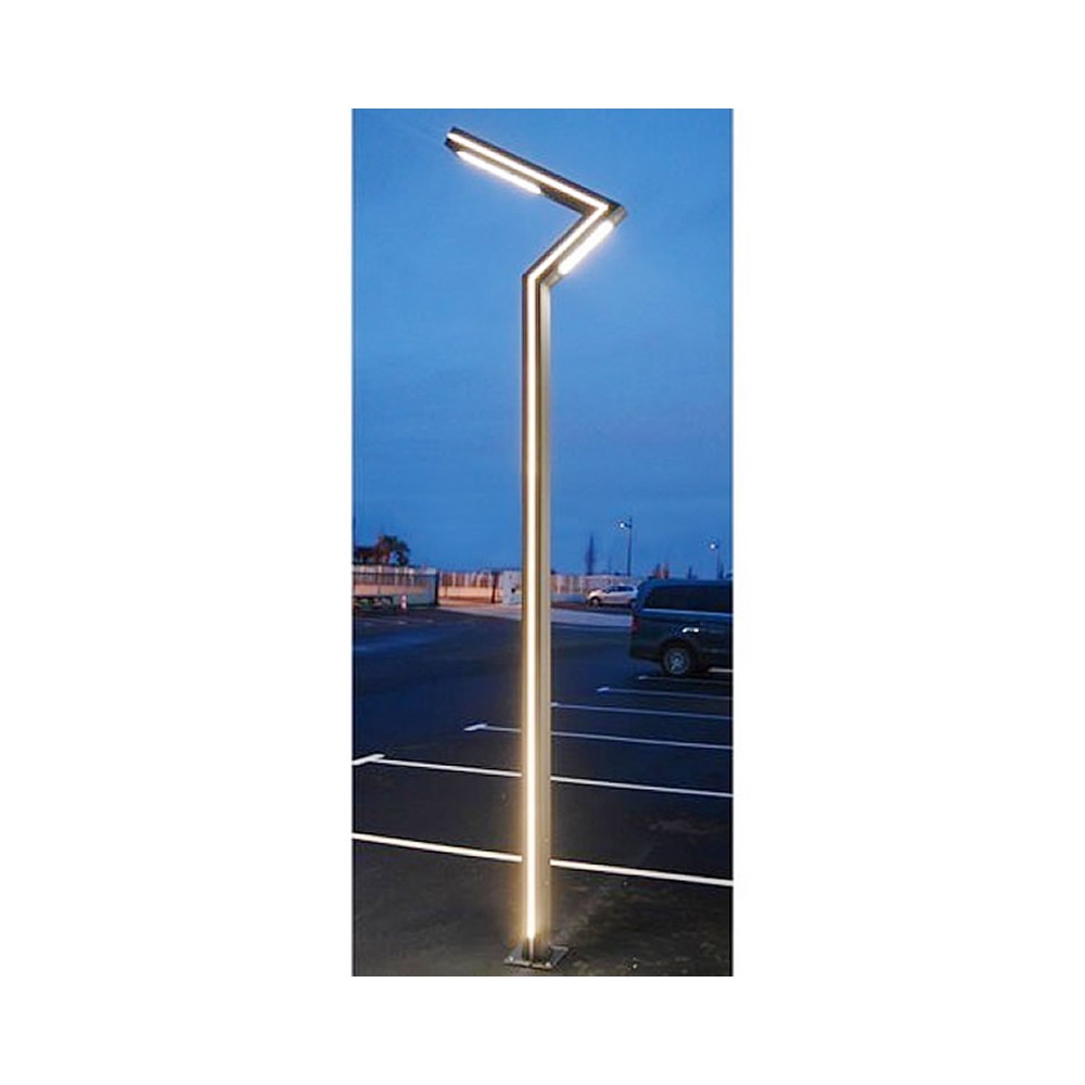 Mii9100 - lampadaire eclairage public voie piéton led 50w 4000°k - 4m - gris anthracite_0