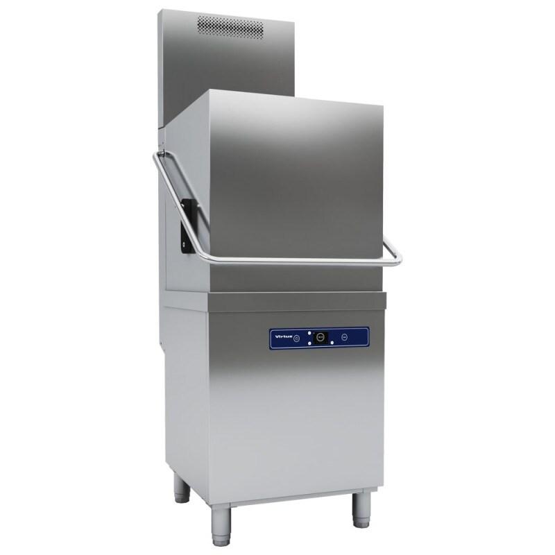 Lave-vaisselle à capot avec doseur de détergent et pompe de décharge - Récupérateur 630x750x1975 mm - VIRTUS - 4068875003263_0