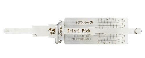 Lishi CY24-CV - Crocheteur et décodeur 2-en-1 pour serrures automobiles, profils CY22/CY24_0