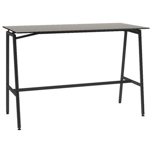 MANGE-DEBOUT ELLA 160X80CM COMPACT DL BLANC CRAIE NOIR - MOBIDECOR