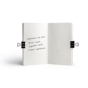 Notebook dos carre colle - mini 100x150mm - couverture pelliculee mat recto - bloc de 50 feuillets impression couleur - coins droits référence: ix362213_0