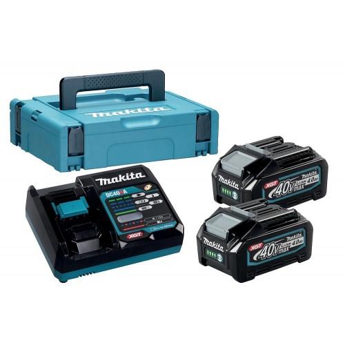 PACK ÉNERGIE XGT® 40V MAX 4AH (2 BATTERIES + 1 CHARGEUR) EN COFFRET MAKITA